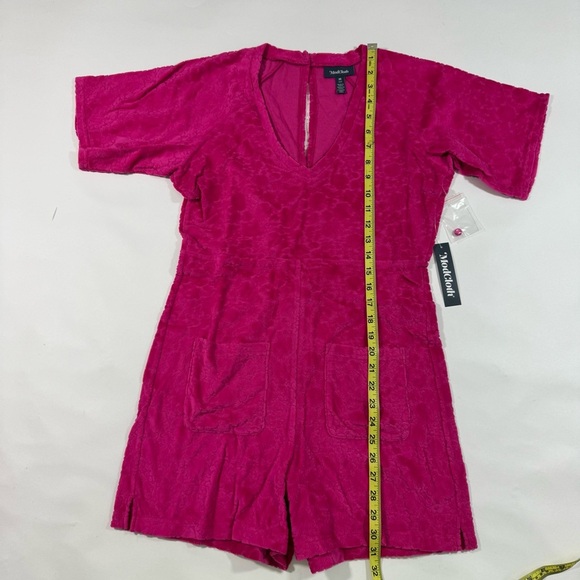 New ModCloth Beach Chaser Velour Romper Sweet Berry - Picture 10 of 10